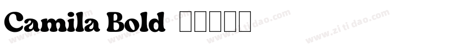 Camila Bold字体转换